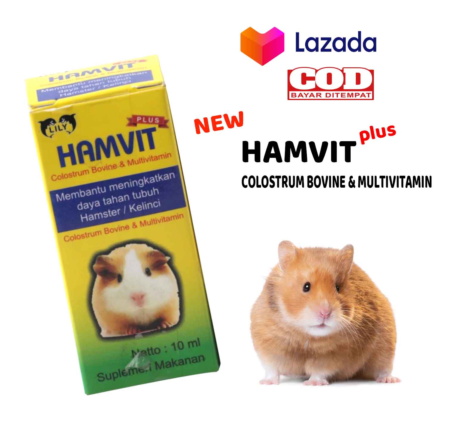Vitamin Hewan Hamster, Sugar Glider dan Kelinci HAMVIT HM 909 Lazada