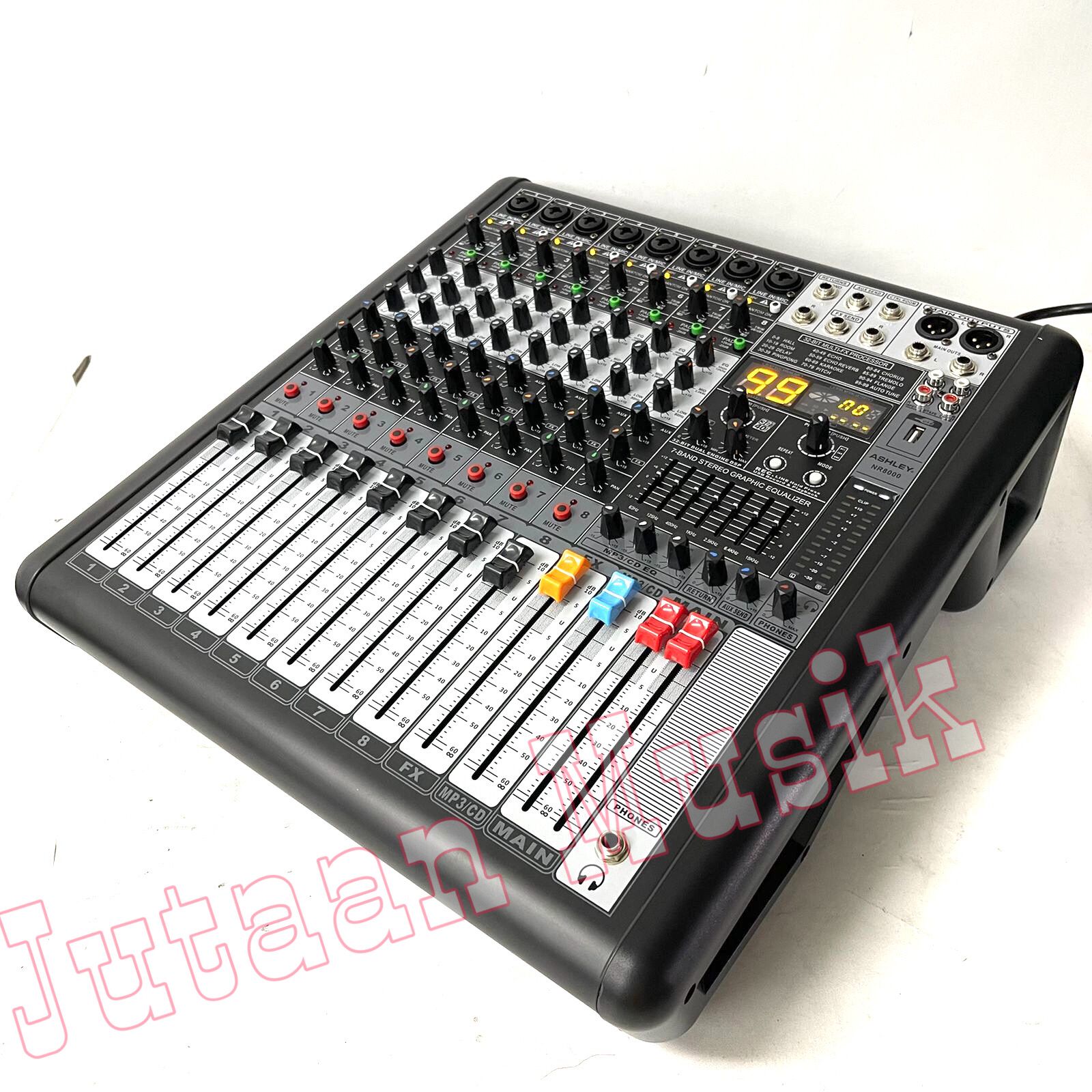 POWER MIXER ASHLEY NR8000 nr 8000 8 CHANNEL BLUETOOTH USB EFFECT VOCAL