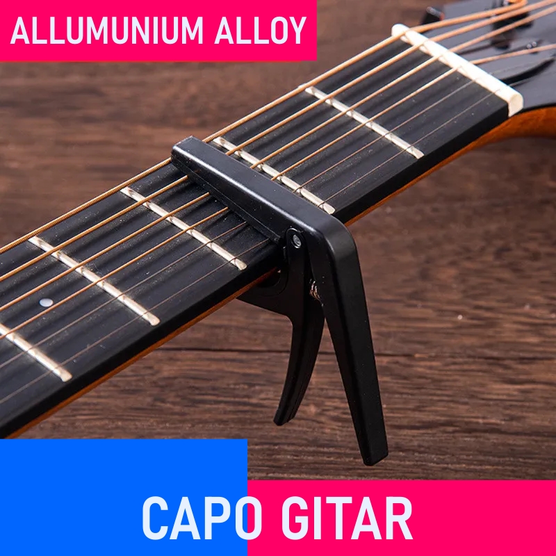 Capo Gitar Akustik Klasik Grip Chord Acoustic Alumunium Alloy Kapo