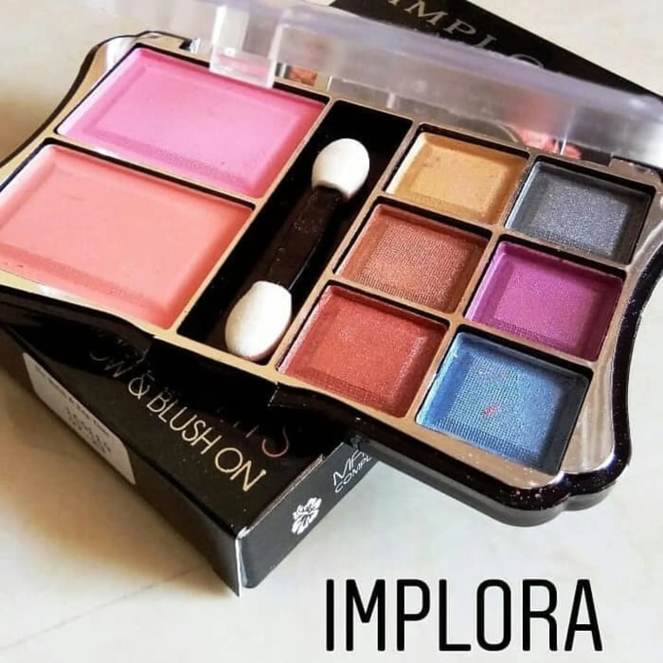 eyeshadow plus blush on