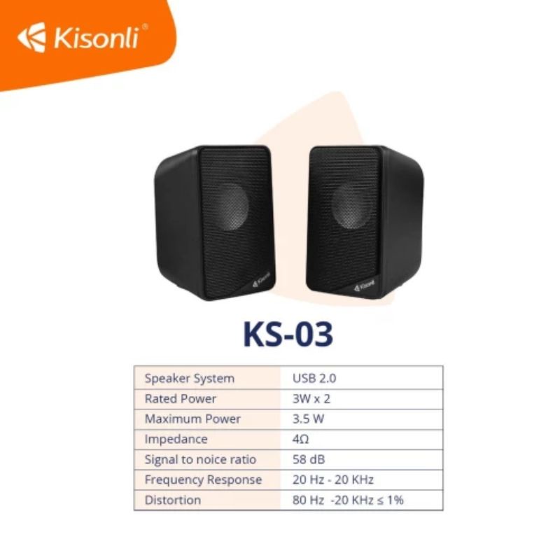Kisonli - Speaker Komputer / Laptop / Speaker Kisonli Ks 03 | Lazada ...