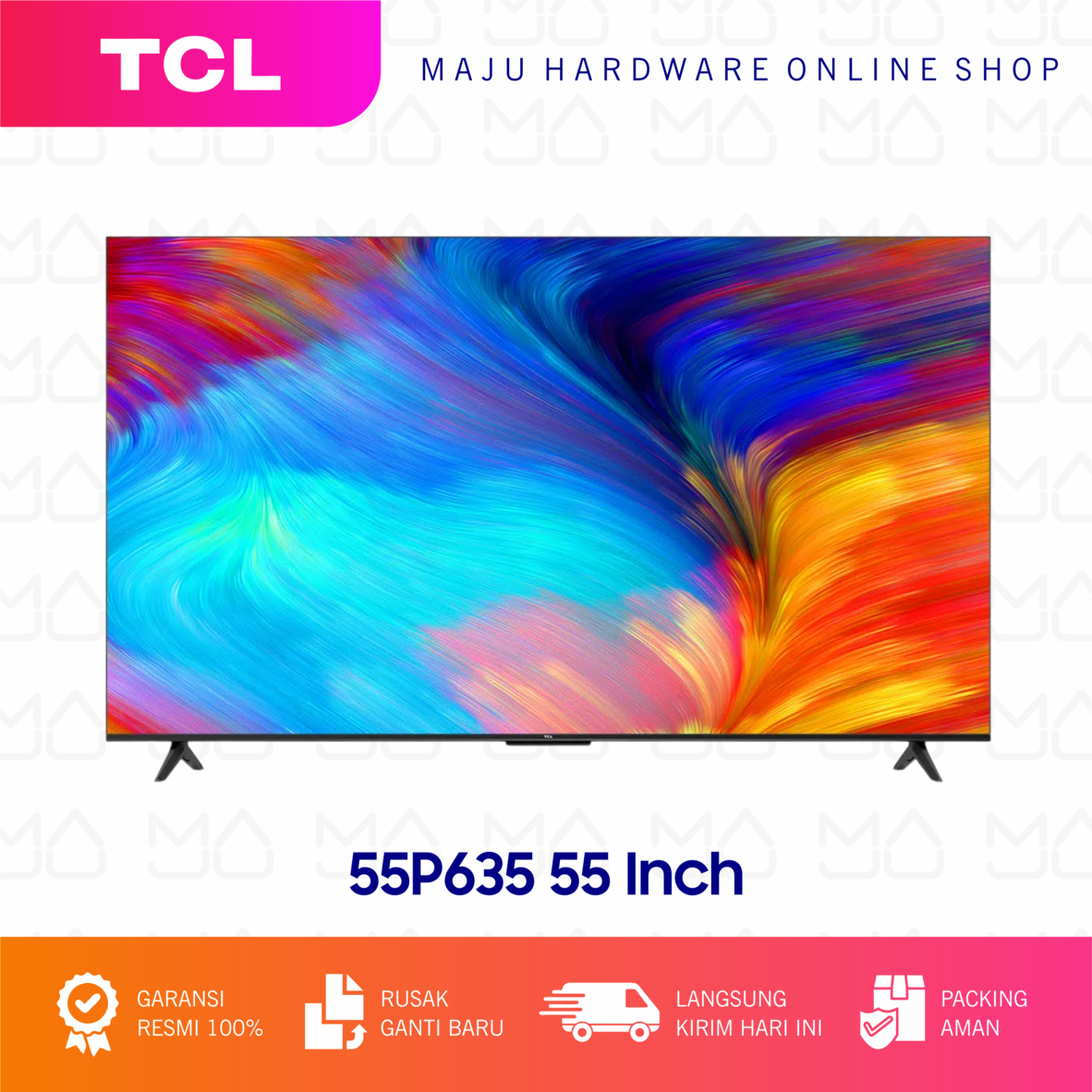 TCL UHD 4K 55P635 55 inch P635 GOOGLE TV | Lazada Indonesia