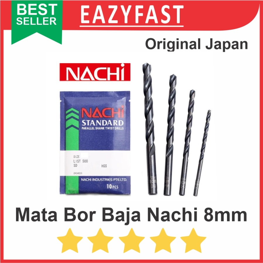 Mata Bor Besi Baja Nachi 8mm 8 Mm Original Japan Hss Steel Drill Lazada Indonesia