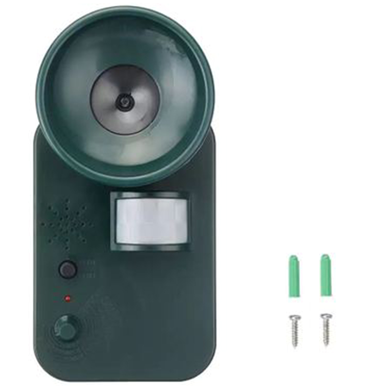 อัลตราโซนิกกลางแจ้งเครื่องไล่หนู/งูด้วยคลื่นอุลตร้าโซนิกคู่กระพริบไฟ