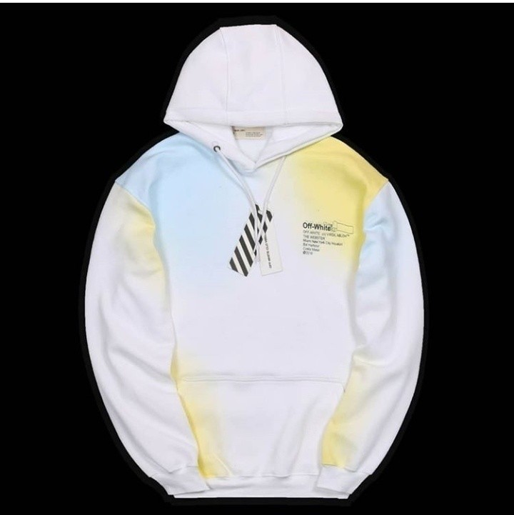 white rainbow sweater