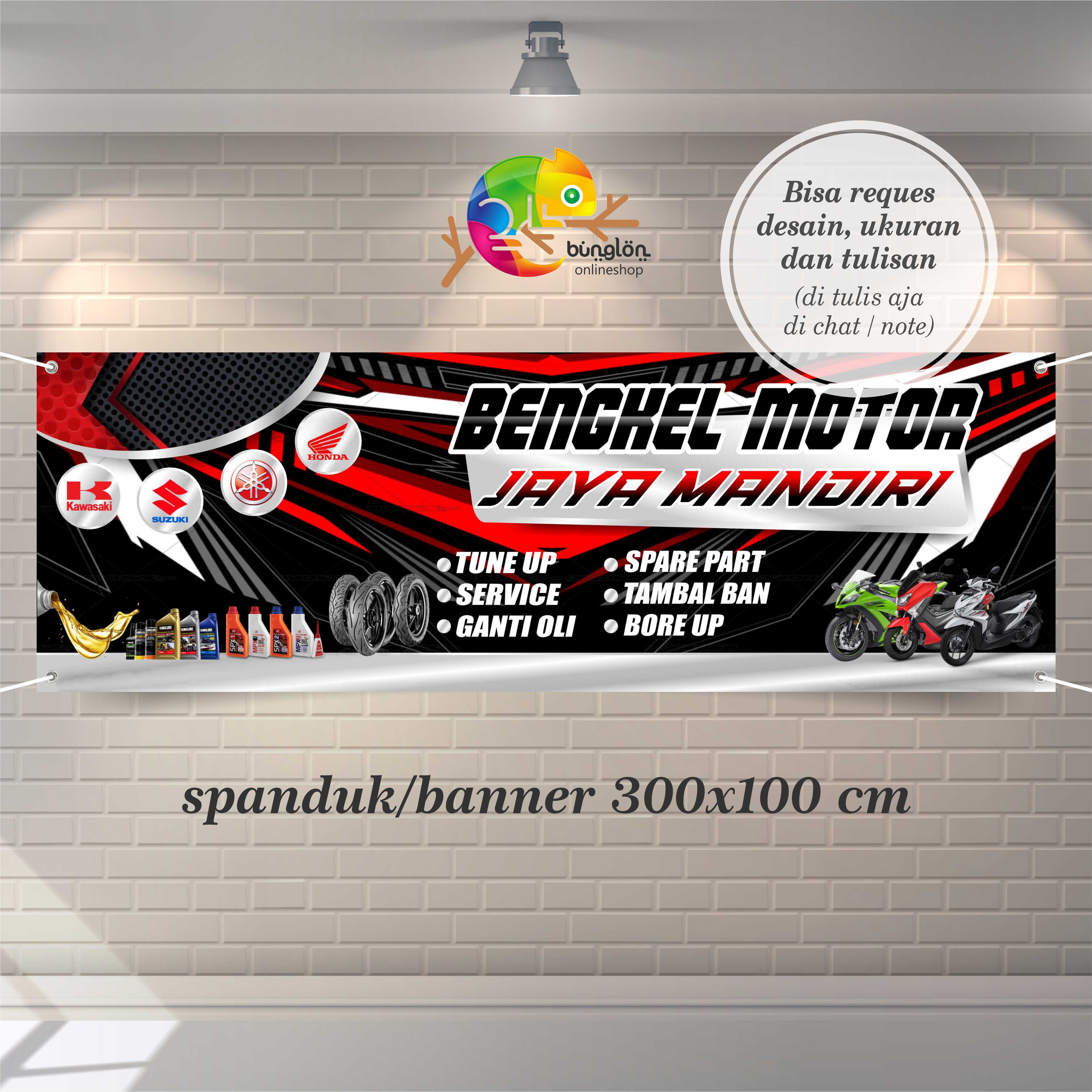 Spanduk Banner Bengkel Motor, Bengkel Mobil, Spanduk Bengkel Free