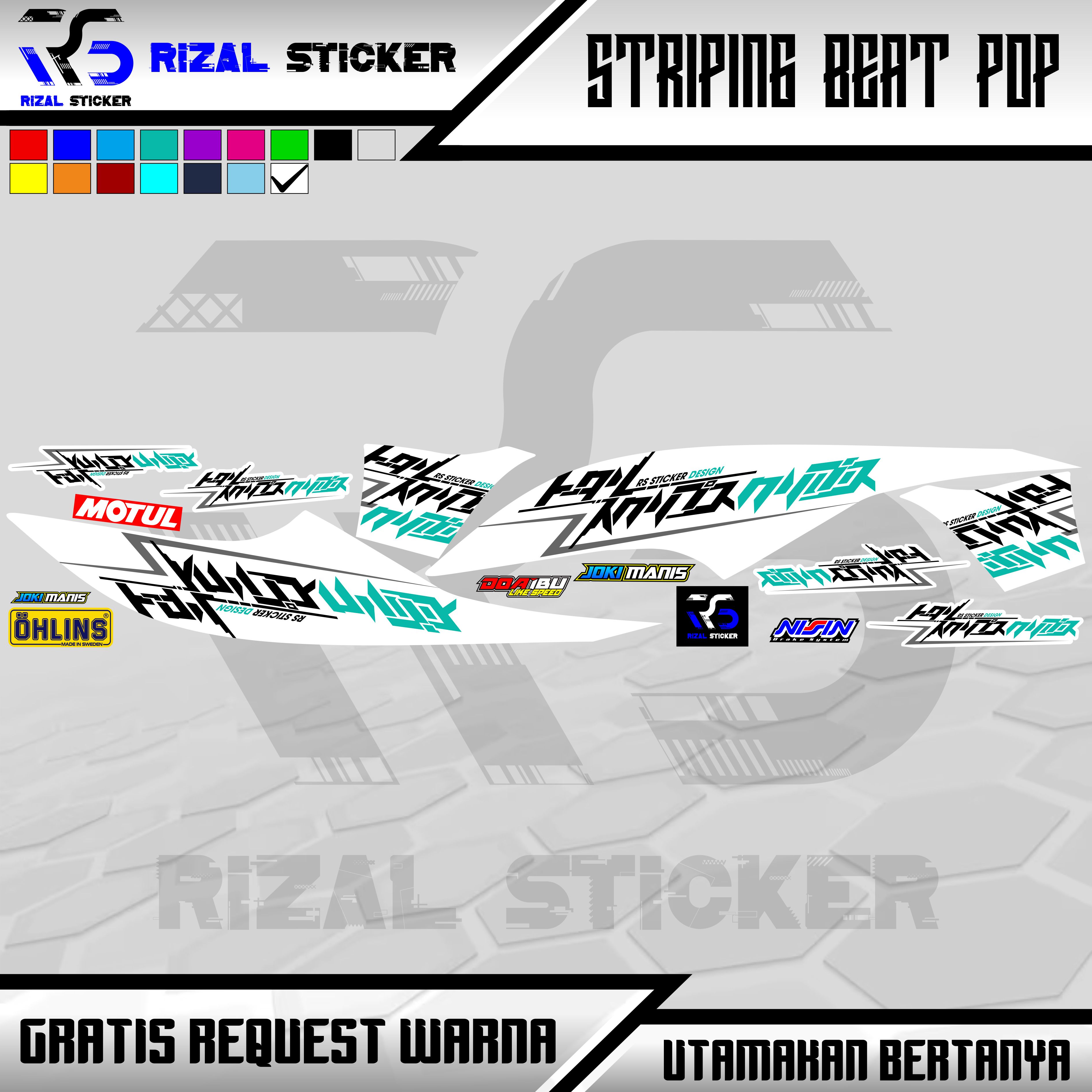 Rs Sticker Design Striping Beat Pop Motif 2 | Lazada Indonesia