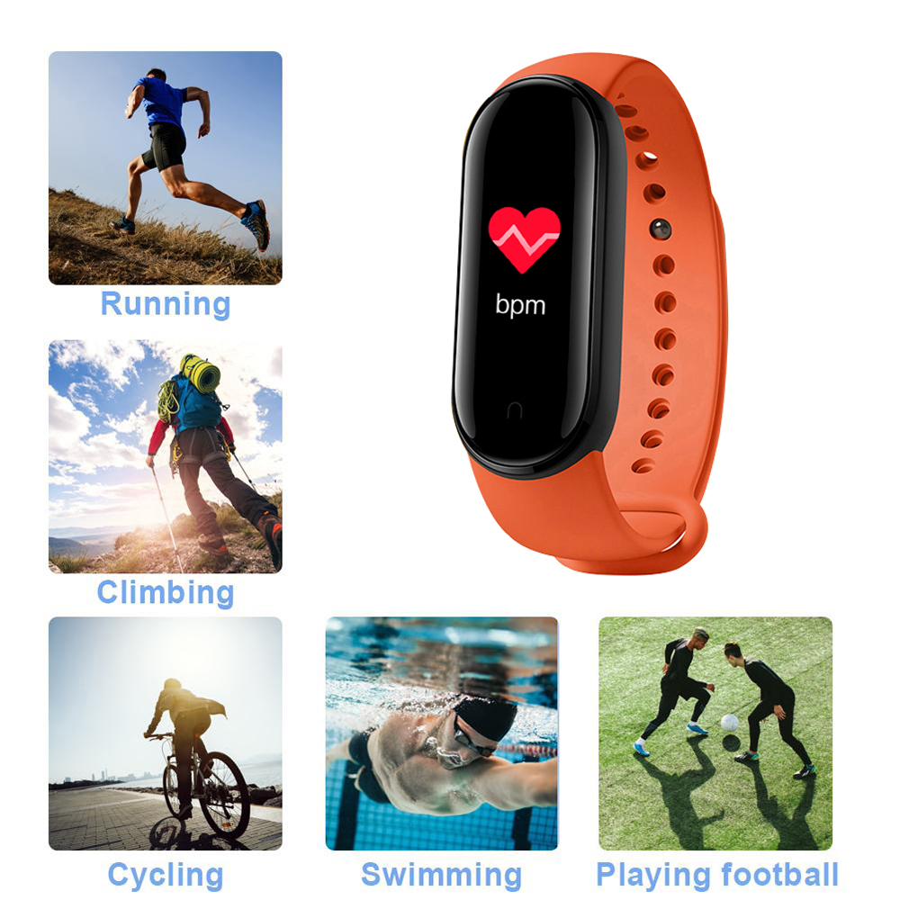 M5 Smart Band Portable Support Monitor Pedometer Heart Rate