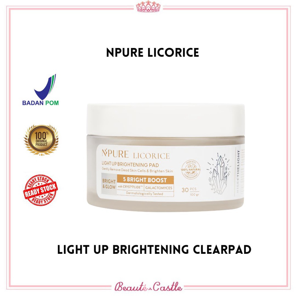 NPURE LICORICE LIGHT UP BRIGHTENING PAD Clear pad Lazada Indonesia