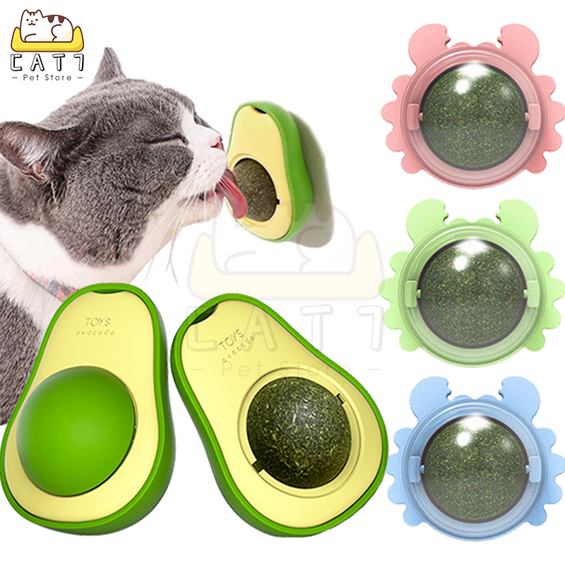 Catnip Bola Kucing Alpukat Rotating Catnip Balls Cat Mint Ball