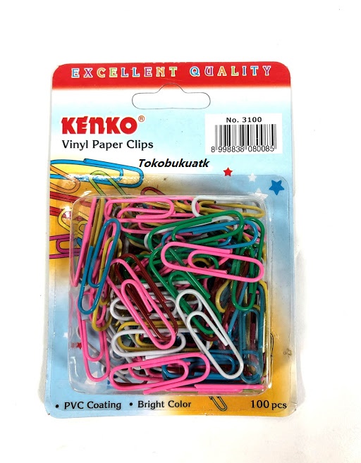 Paper Clip Kenko Warna Warni No.3100 , Vinyl Paper Clips Lazada Indonesia
