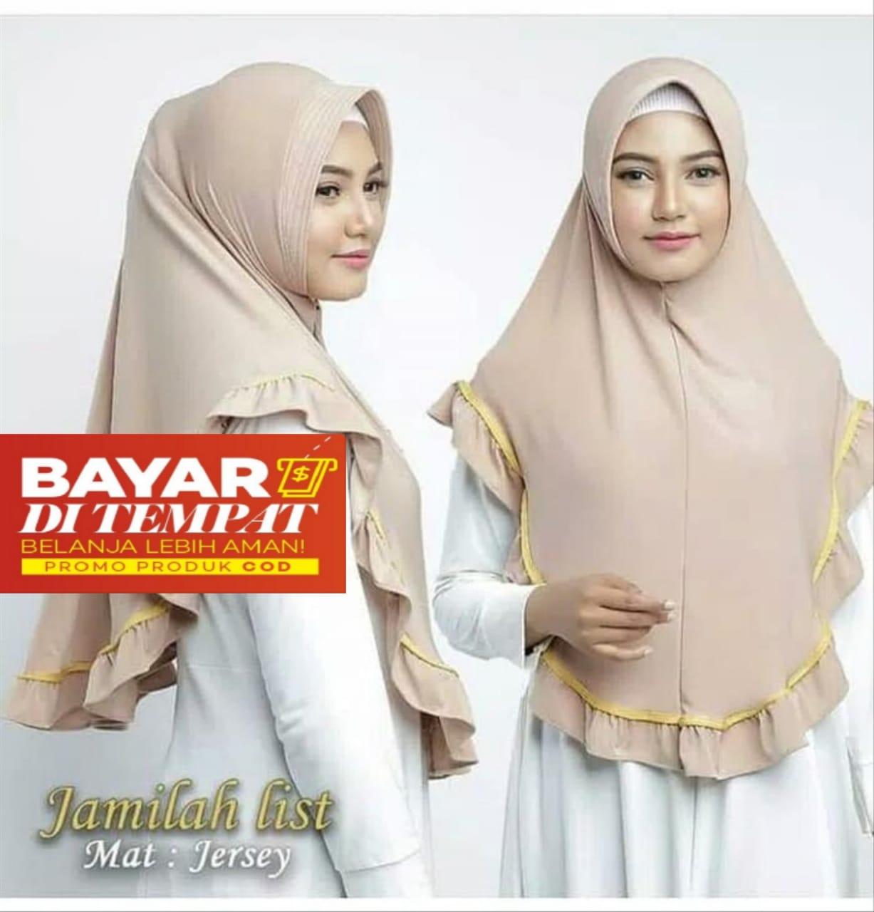 Jilbab Khimar JAMILAH LIST REMPEL || hijab instan pet antem