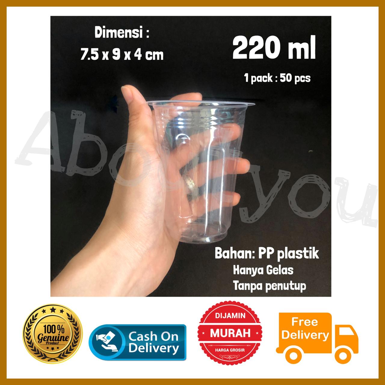 Isi 50 Gelas Plastik Cup Aqua Gelas Kopi Susu Gelas Kecil 220ml Bening Lazada Indonesia 3553