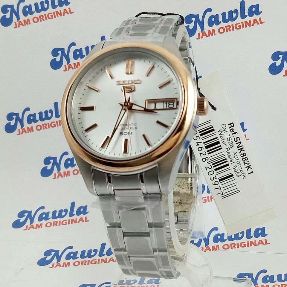 Seiko Ladies SNK882K1 Rose Gold Bezel Jam Tangan Wanita SNK882
