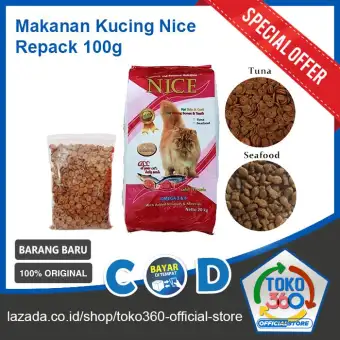 Makanan Kucing Nice Repack 100g Original Dry Cat Food 100 G 100