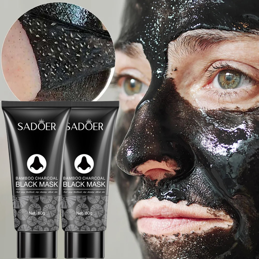 Sadoer Bamboo Charcoal Black Mask Masker Komedo Hidung Dan Pori Pori ...