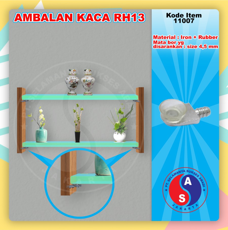 Ambalan Kaca Kecil RH-13 WINSTON Ambalan Kaca Karet/Tatakan/Penyangga ...