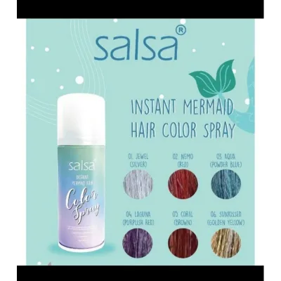 az2r- SALSA Instant Mermaid Hair Color Spray - Semir Rambut Instant Original BPOM