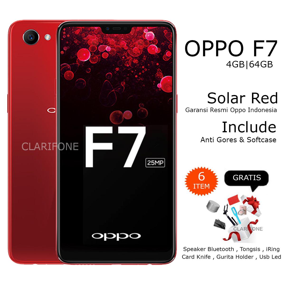 OPPO F7 - [4/64GB] + Paket Accessories (8 Item)