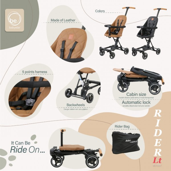 Stroller Babyelle Rider LT Leather Edition 1689 New Version