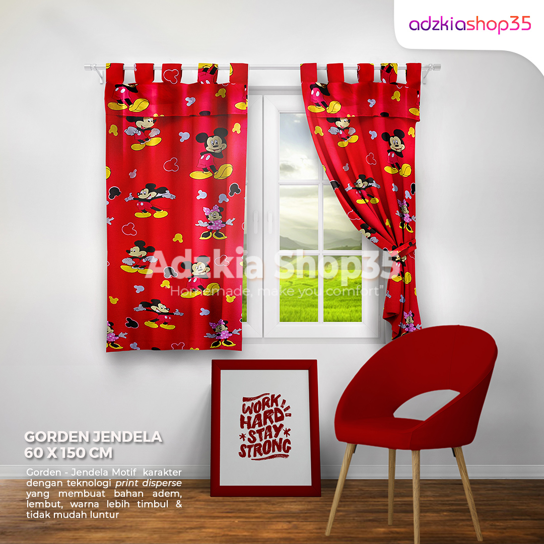 Gorden Motif Karakter Jendela Custom All Size Lazada Indonesia