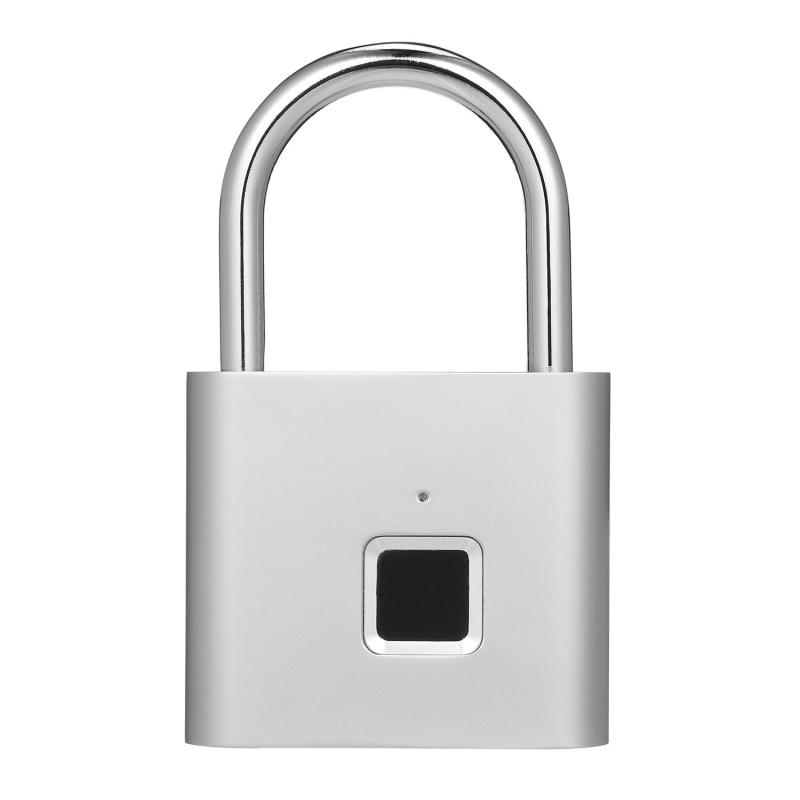 Smart Fingerprint Padlock Lock USB Rechargeable IP65 Waterproof No App Lock indoor and outdoor for Lockers Bags Luggages Storage Bicycle