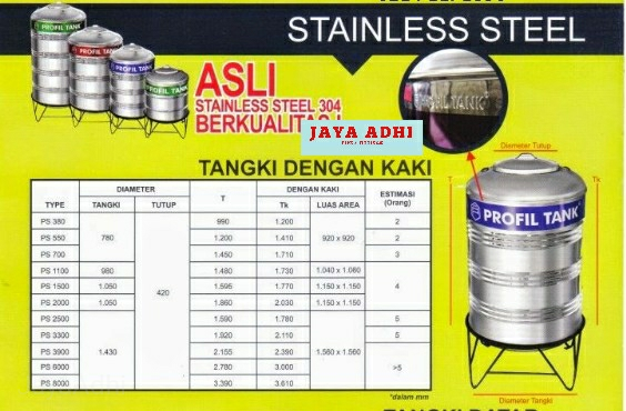 Harga Penampungan Air Stainless : Jual Tangki Air Stainless Surabaya