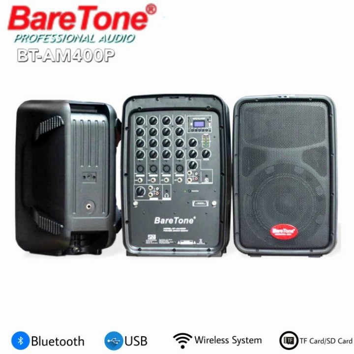 Speaker Baretone BTAM 400P + Power Mixer Baretone Speaker Pasif 1 Set