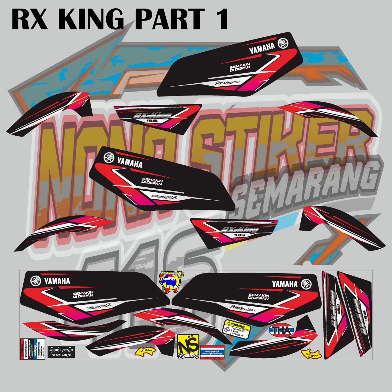 STIKER STRIPING DECAL RX KING PART 1 | Lazada Indonesia