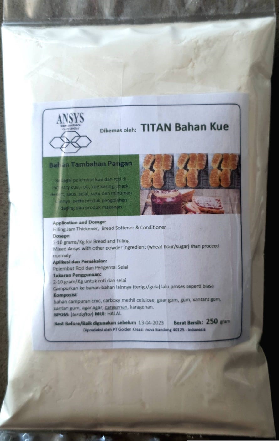 Paling Laris Pelembut Kue Dan Roti Ansys Kemasan Repack 250 gram