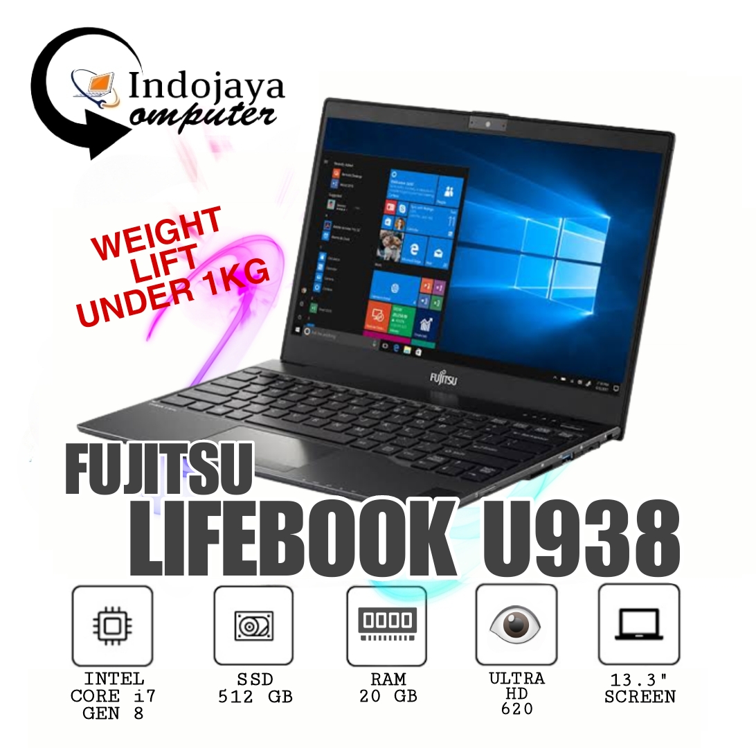 Laptop Fujitsu Lifebook U938 i7 gen 8 RAM 20GB SSD 512GB