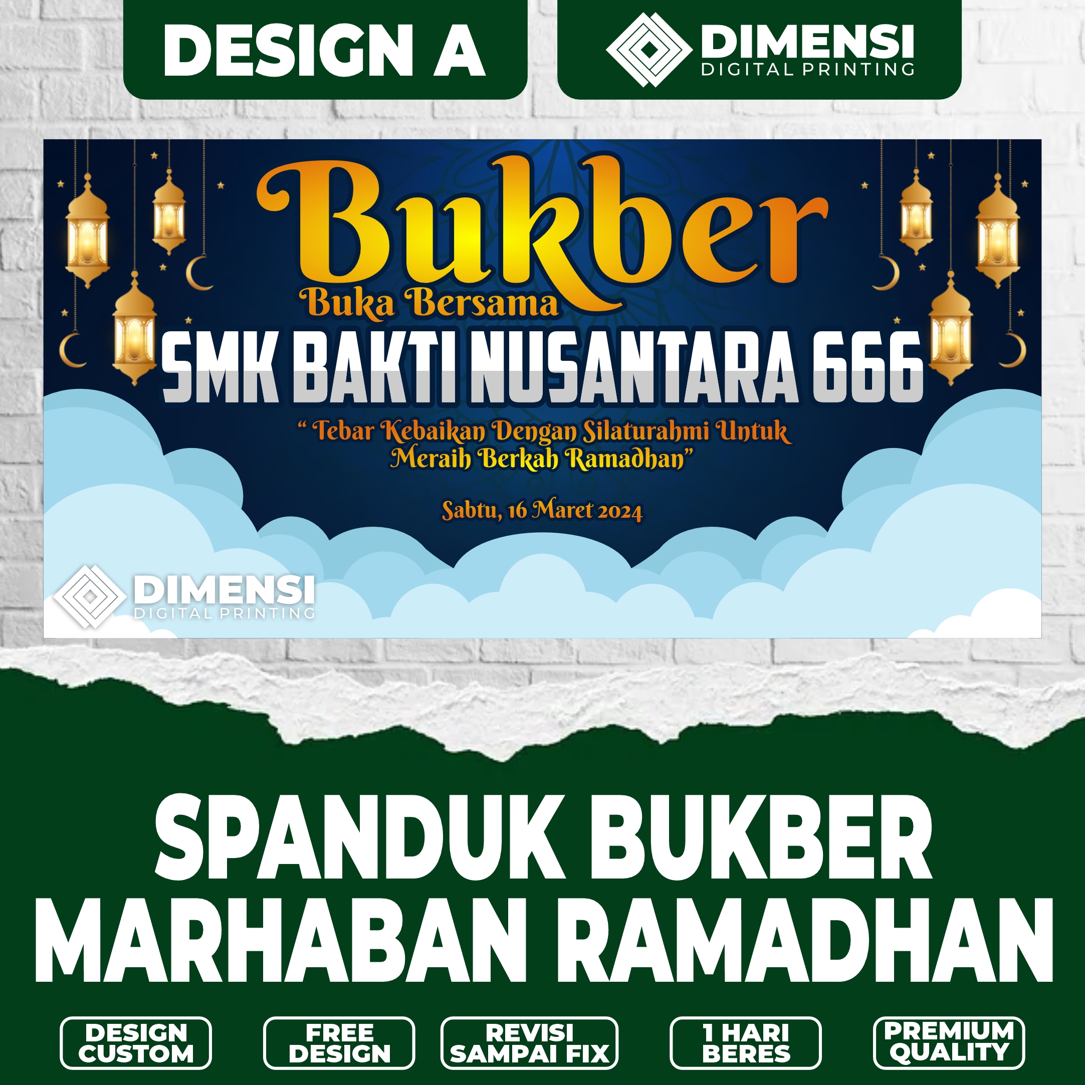 Spanduk BUKBER BUKA BERSAMA / BANNER BUKA BERSAMA BUKBER / SPANDUK ...