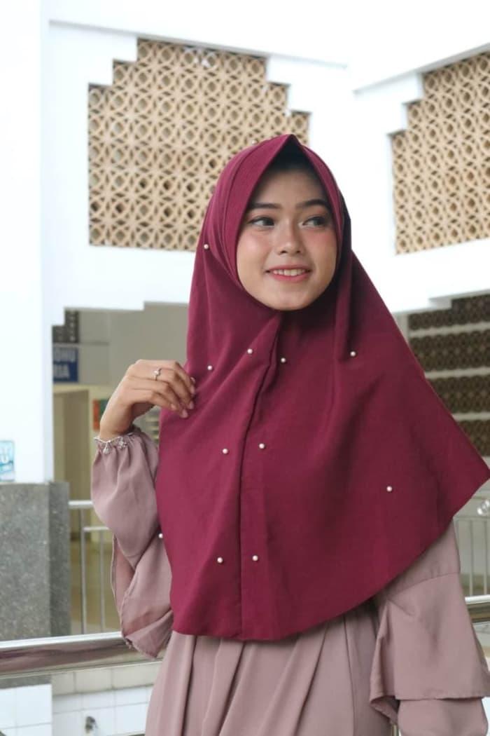TERMURAH HIJAB / JILBAB / KHIMAR SIMPLE PET MUTIARA