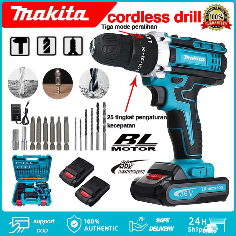 Bor Cordless Drill Makita Drill 36v CUCI GUDANG!! MailTank Mesin