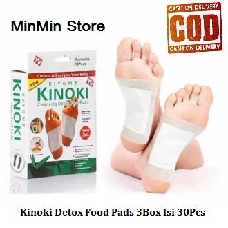 MinMin Store Koyo Detox Putih 3Box Isi 30Pcs - Kinoki Foot Patch - 3Box Isi 30Pcs Koyo Kinoki Original