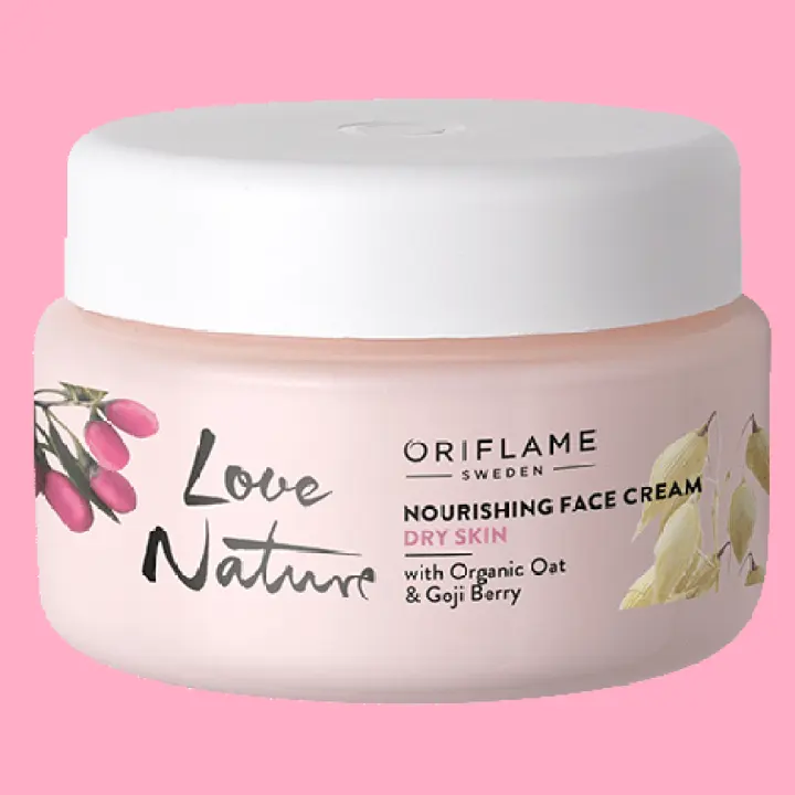 love nature nourishing face cream with organic oat & goji berry