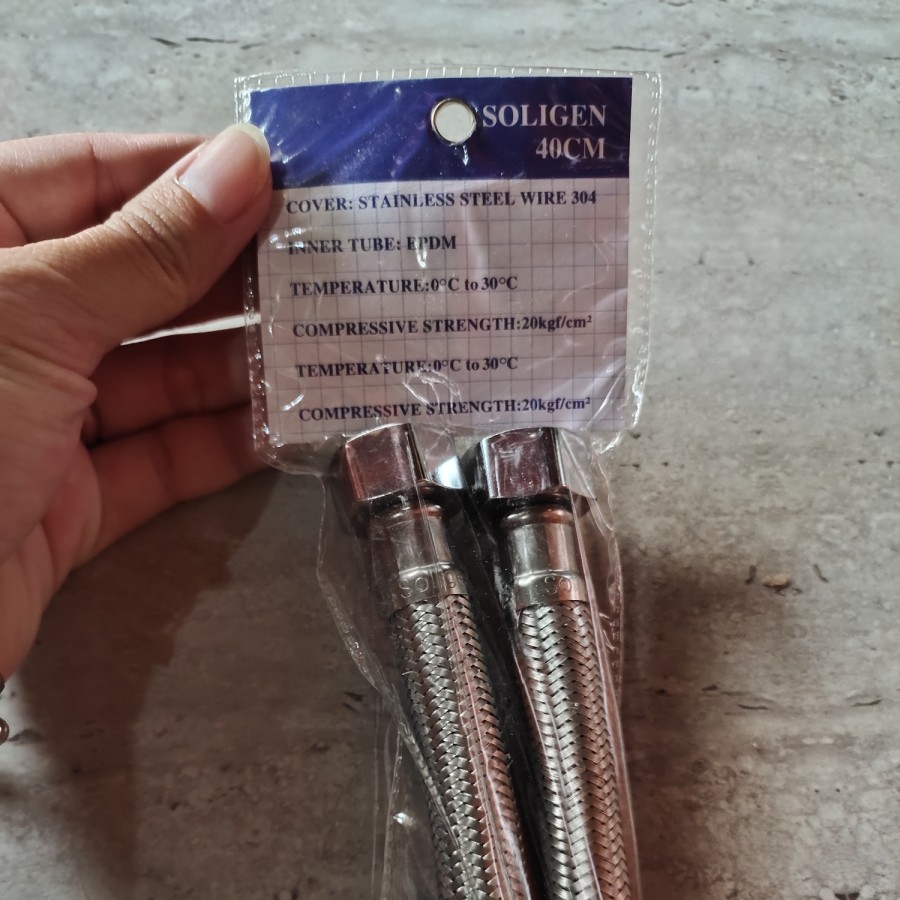 Selang Flexible 40cm Selang Wastafel Flexible Hose Slang Toilet