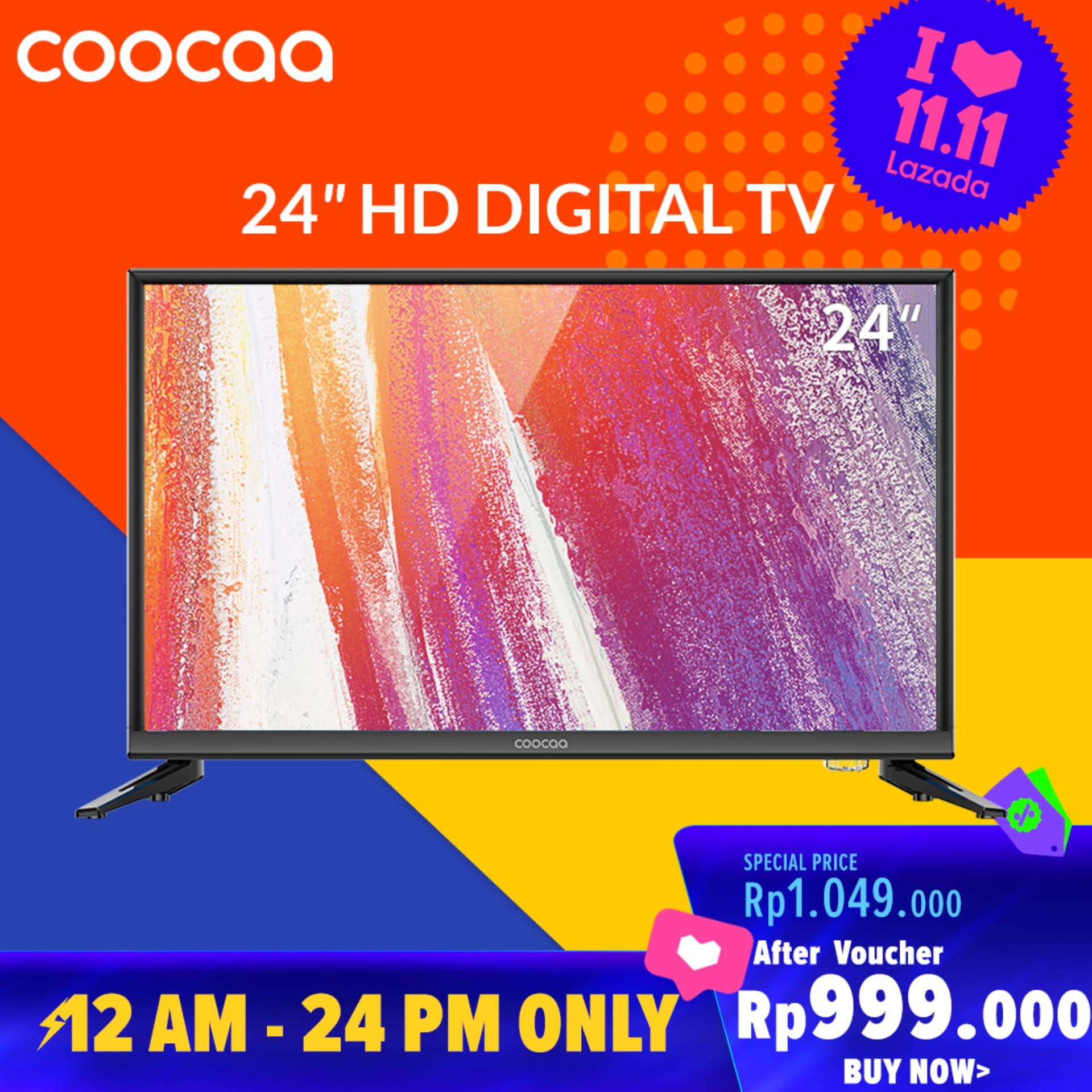 COOCAA LED TV 24 inch - HD Panel - USB/HDMI/VGA - Slim (Model : 24D3A)