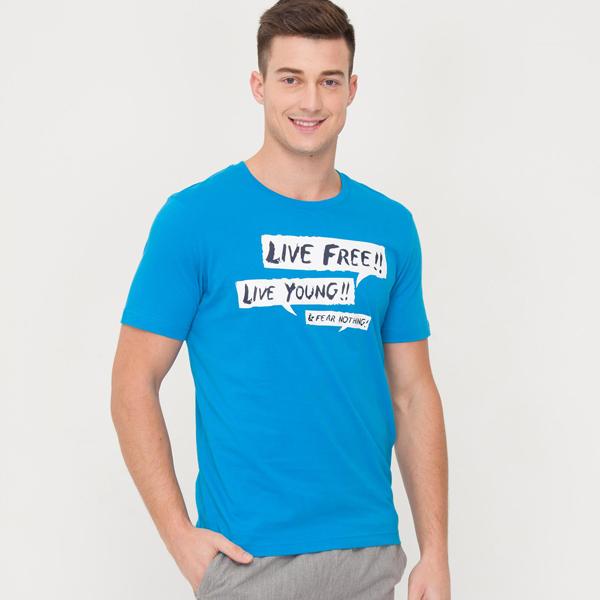 BOSSINI TSHIRT / KAOS DEWASA COWOK BLUE 