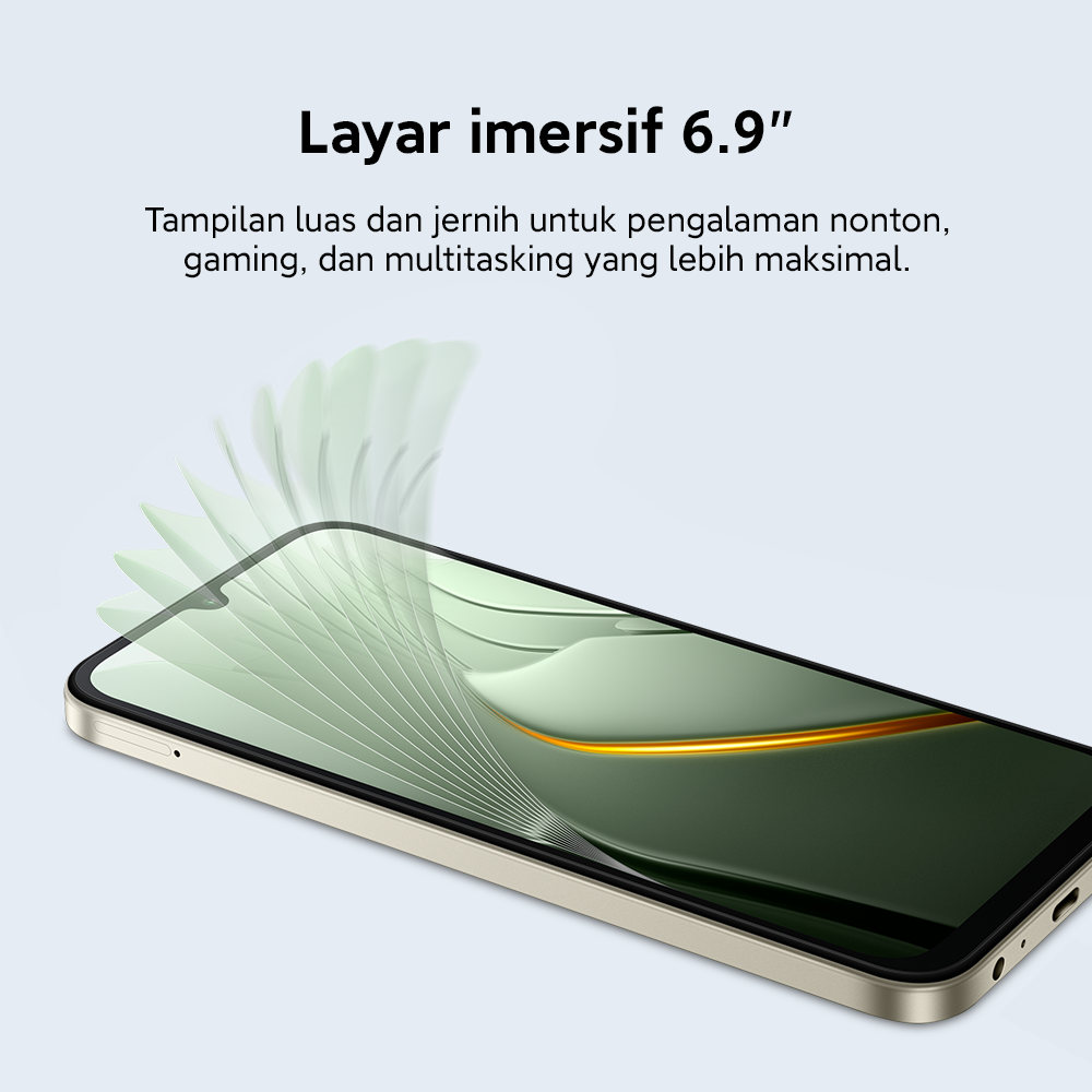 POCO C81 Pro (4GB/128G) (4GB/64GB) | Layar imersif 6.9" | Baterai besar 6000mAh (Typ) | Ditenagai Xiaomi HyperOS | Prosesor kuat octa-core | Desain ramping dan elegan | 13MP kamera ganda AI | HP 1 Jutaan [Xiaomi Official Store] - Gambar 2