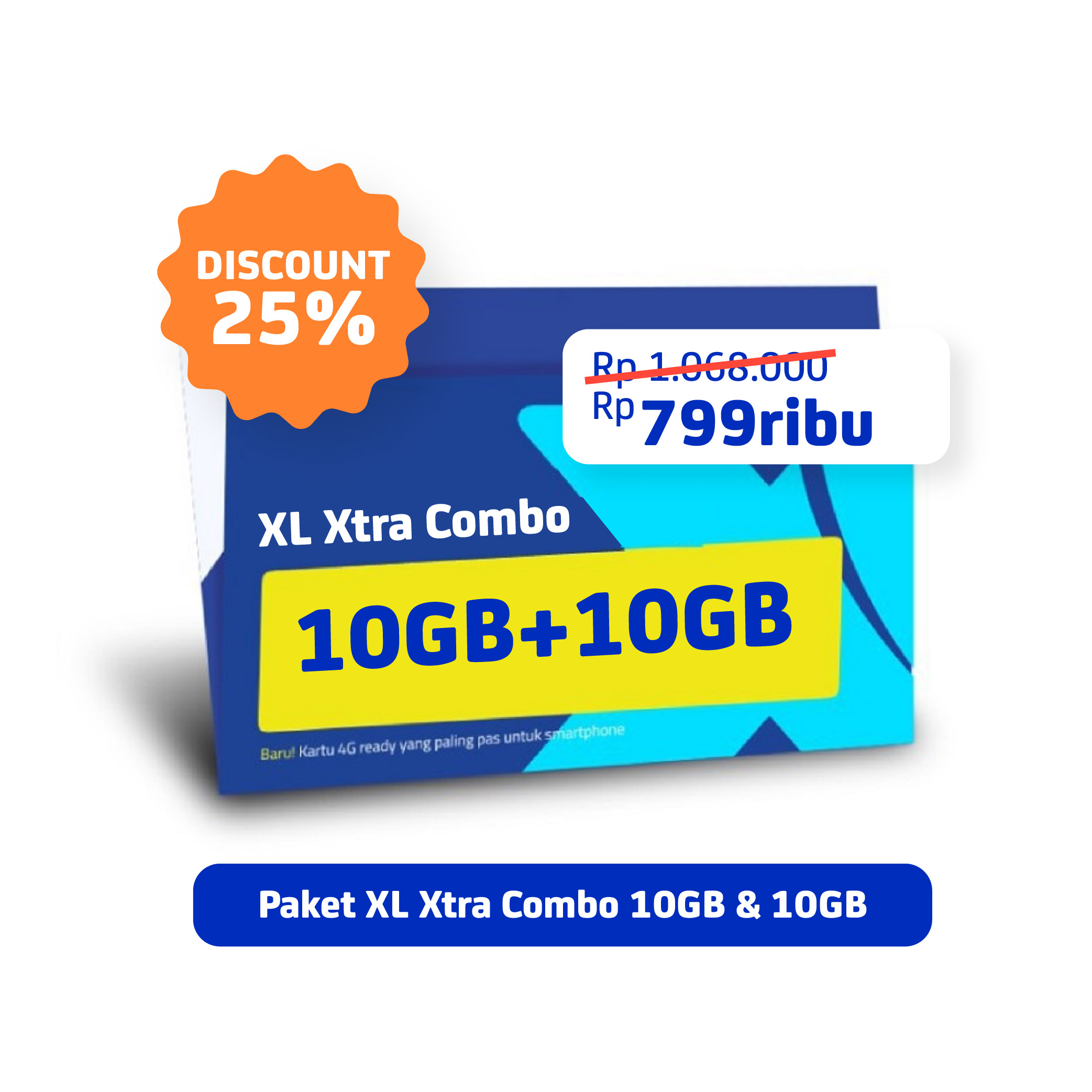 Kartu Perdana Paket Xl Xtra Combo 10gb 10gb 12 Bulan Lazada Indonesia