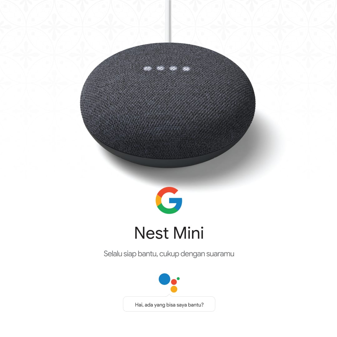 Google Nest Mini Virtual Assistant Google Peralatan Rumah Tangga