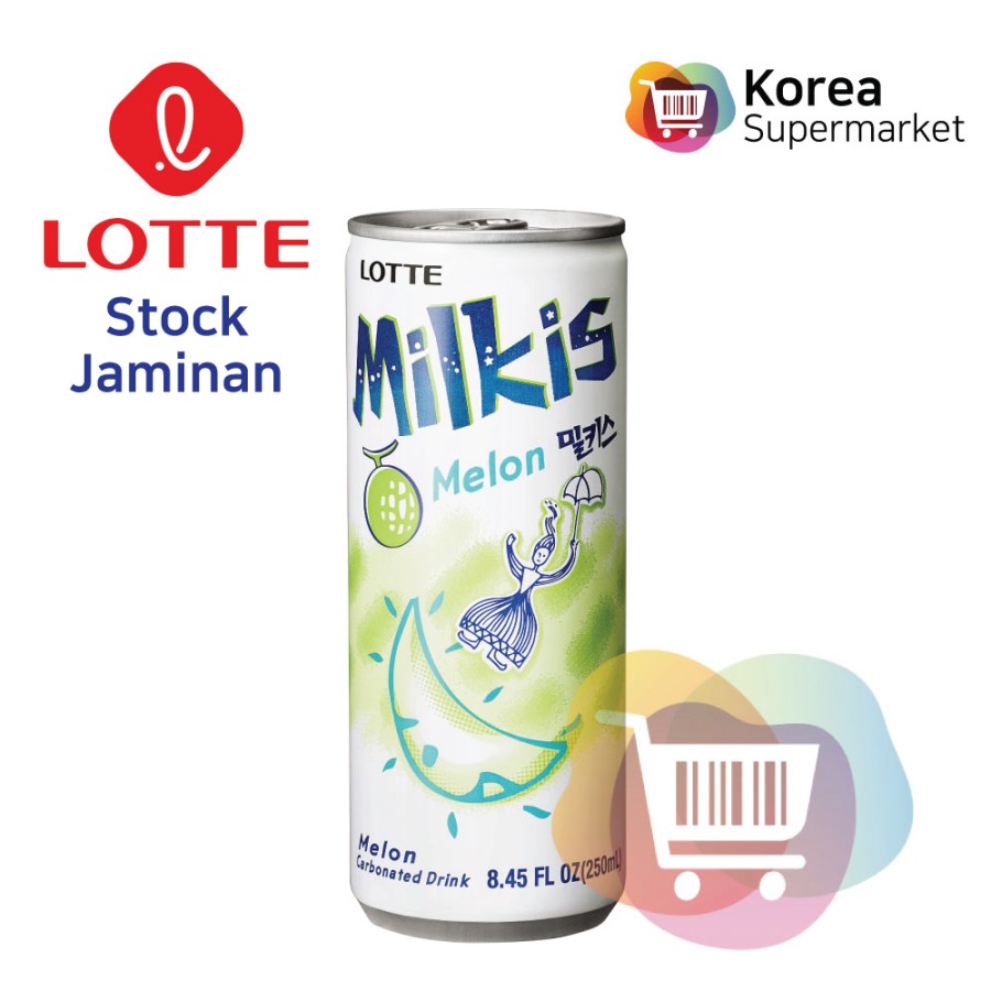 Lotte Milkis Melon 250ml/Soda Susu Rasa Melon Asli Korea Lazada Indonesia