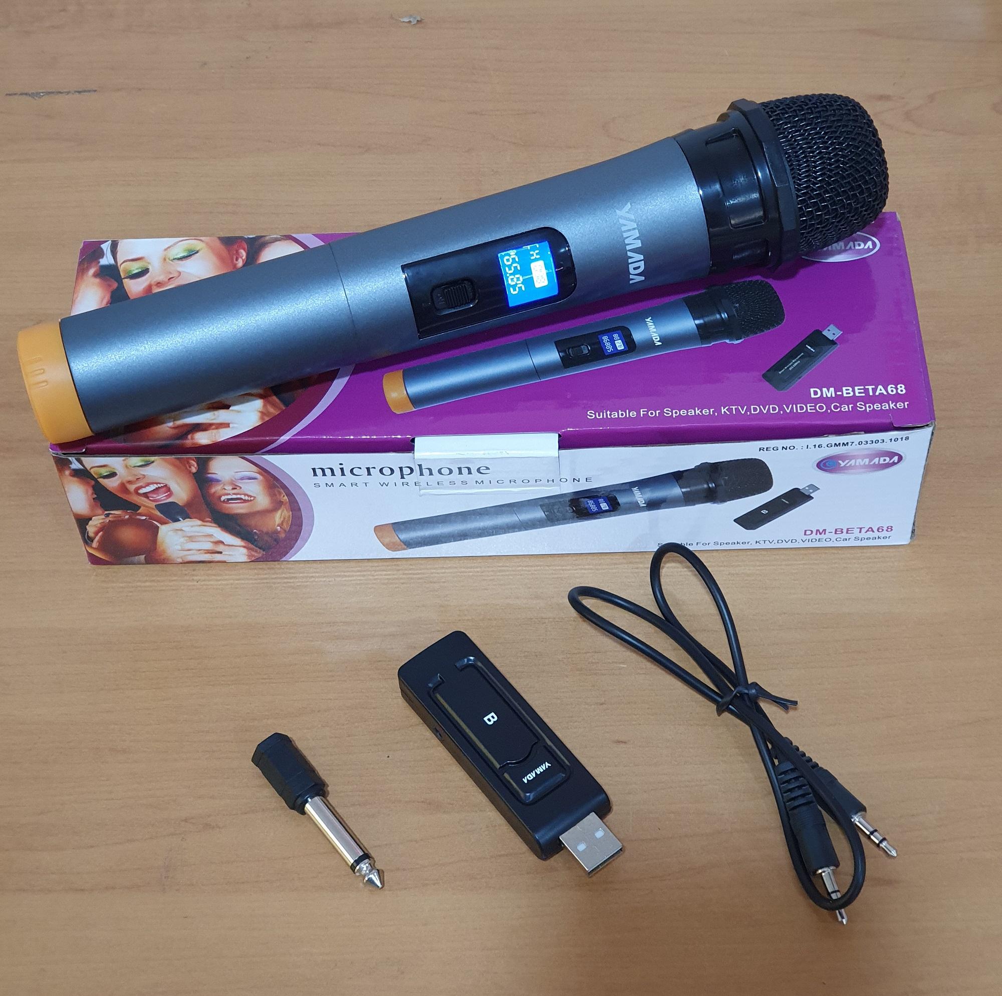 Yamada Wireless Mikrofon Dm Beta68 V12 Microphone Mic With Led Display Original Universal Semua Speaker Lazada Indonesia