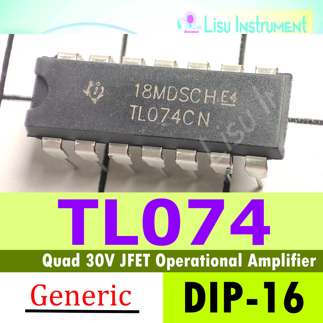 TL074CN TL074 Quad Low-Noise JFET General-Purpose Operational Amplifier ...