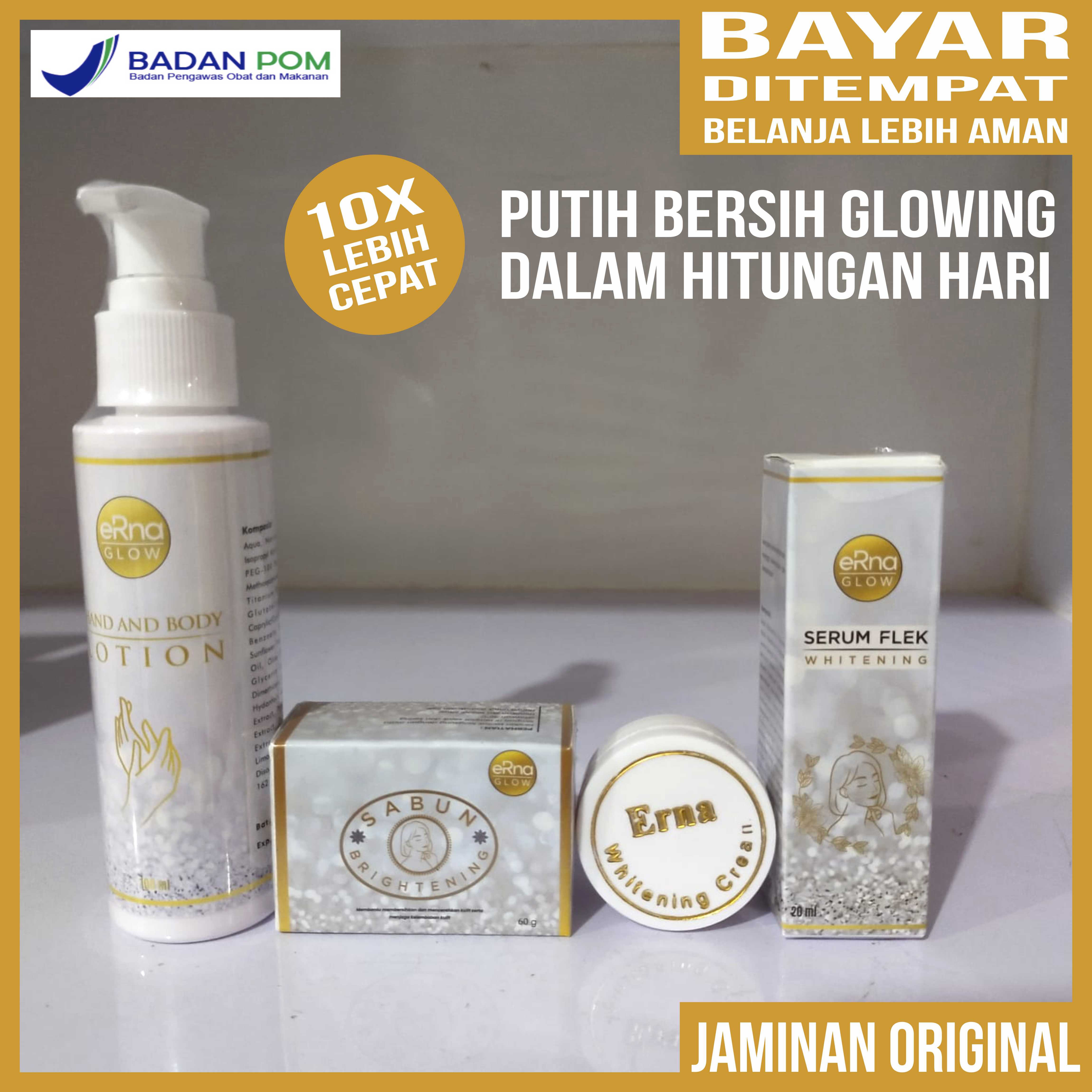 Erna Glow Paket Glowing 4in1 Penghilang Flek Hitam Bikin Glowing Bersih Putih Hitungan Hari 5213