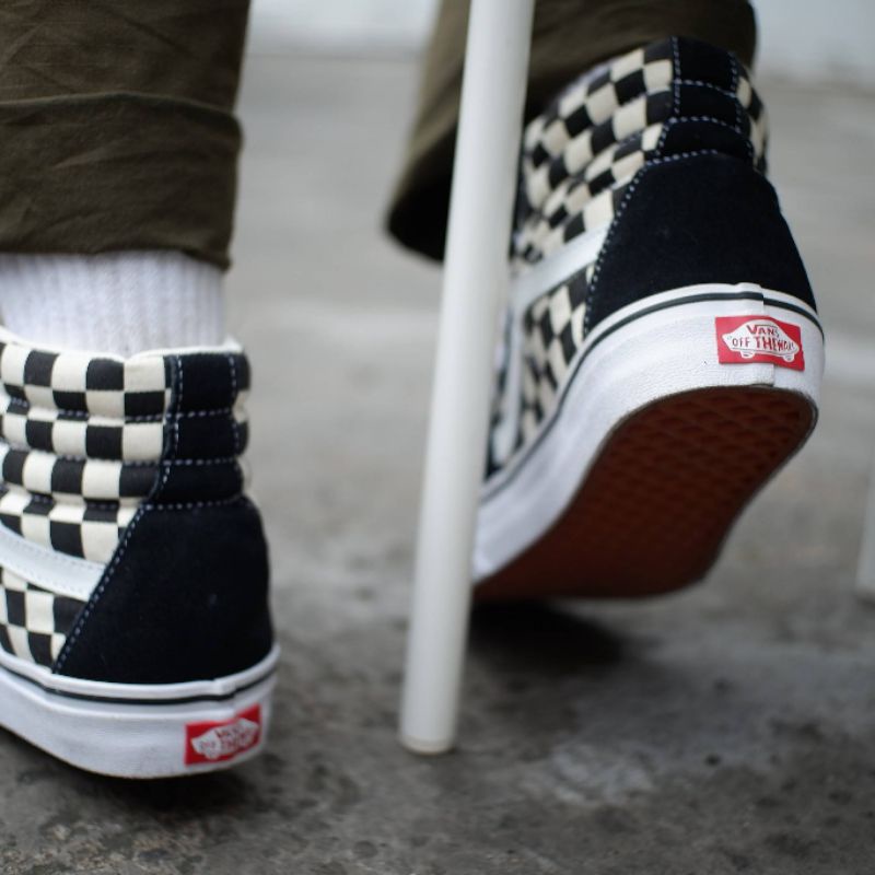 Foot Vans Hi Sk8 Checkerboard VANS SK8 HI CHECKERBOARD Sneakers