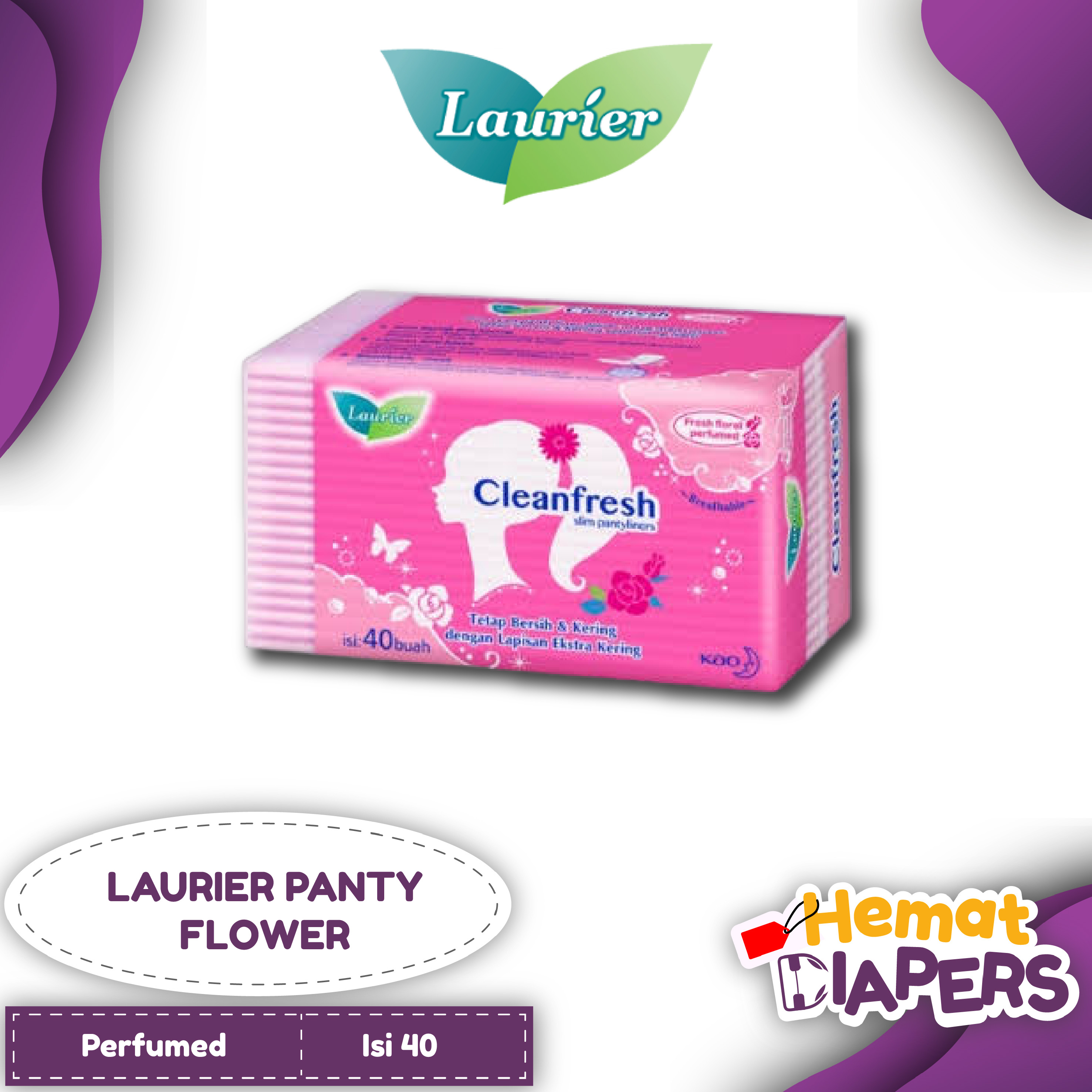 Laurier Pantyliner Cleanfresh Perfumed isi 40 Pads Lazada Indonesia