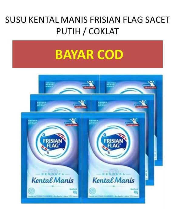 susu kental manis frisian flag sachets/1 renceng isi 6 sachets/ putih