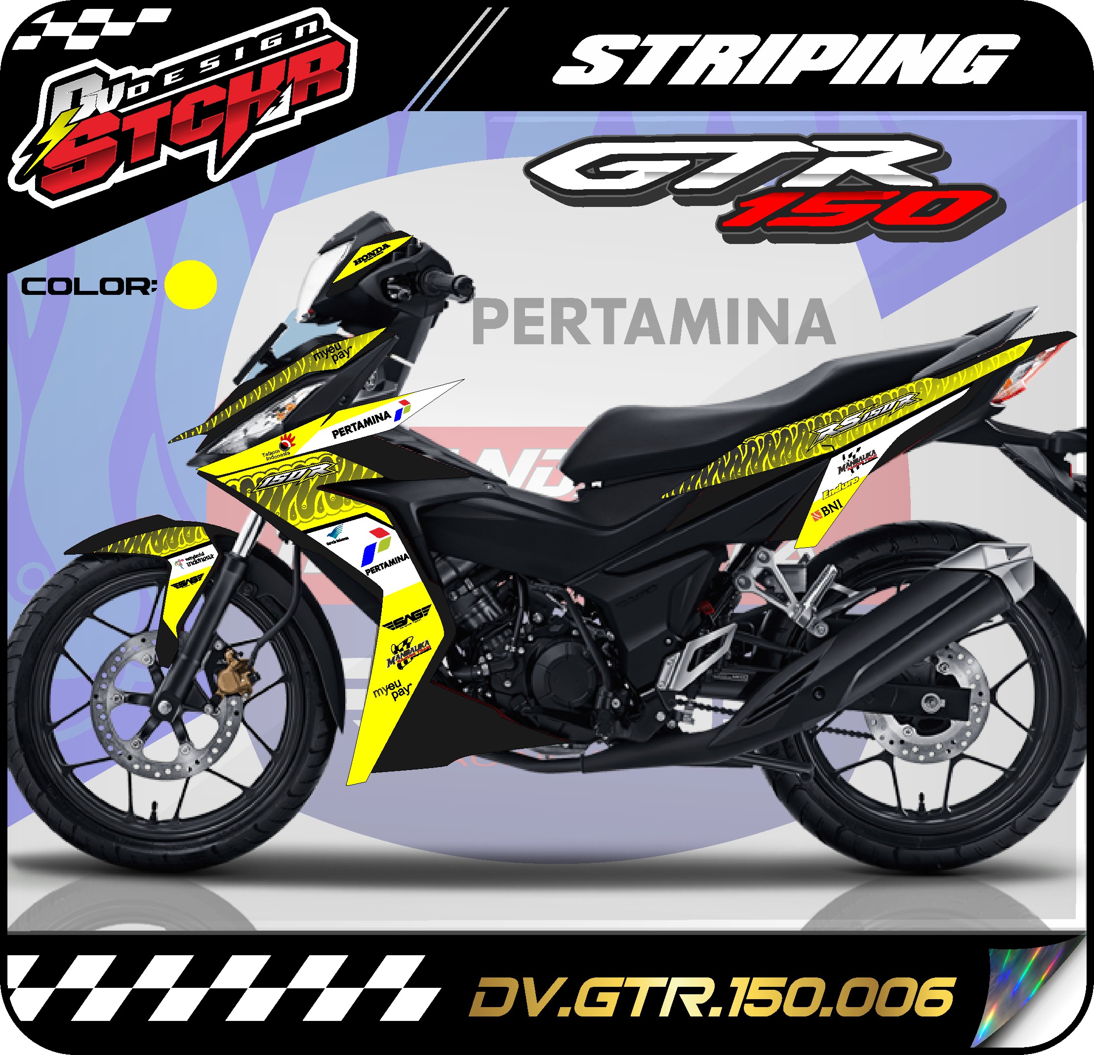 Sticker Motor GTR Sticker Supra GTR Mandalika Striping Variasi GTR RS150R DV 006 Lazada Indonesia